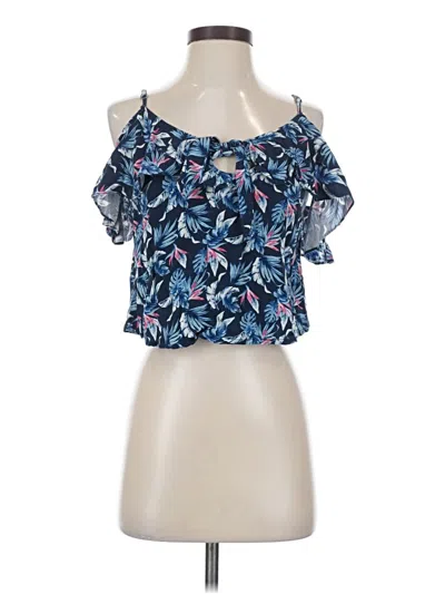 Pre-owned Hollister Sleeveless Blouse In Blue
