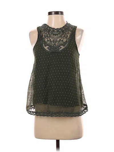 Pre-owned Hollister Sleeveless Blouse In Green