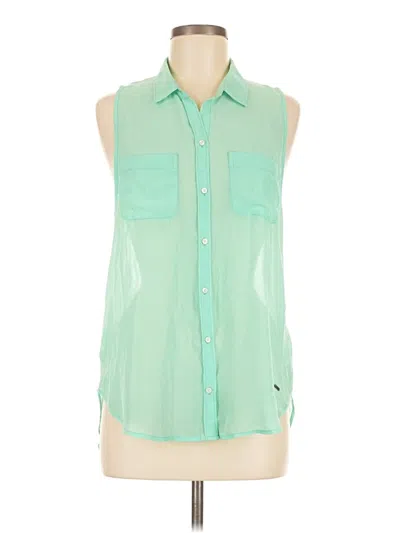 Pre-owned Hollister Sleeveless Blouse In Green