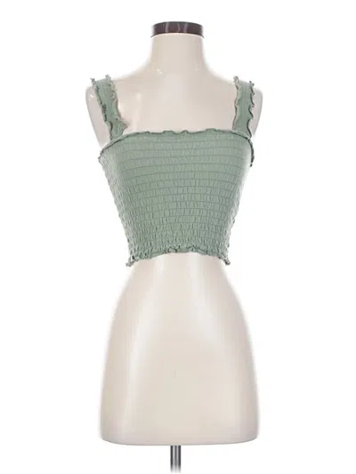 Pre-owned Hollister Sleeveless Blouse In Green