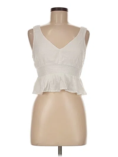 Pre-owned Hollister Sleeveless Blouse In Ivory