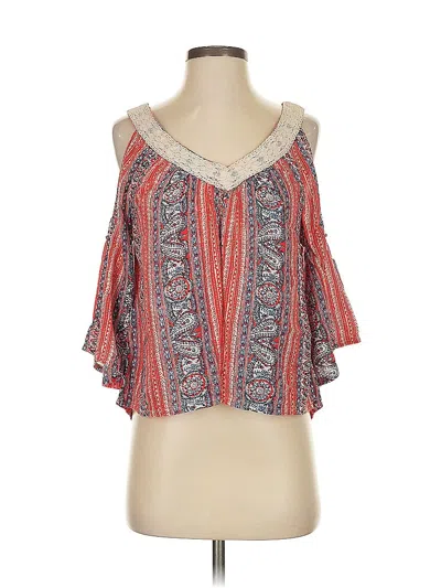 Pre-owned Hollister Sleeveless Blouse In Orange