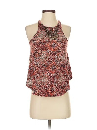 Pre-owned Hollister Sleeveless Blouse In Orange