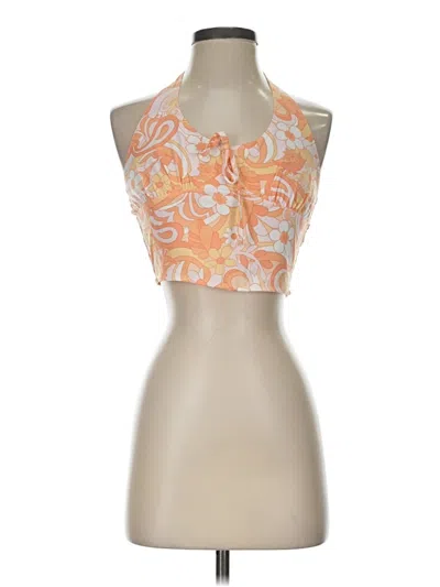 Pre-owned Hollister Sleeveless Blouse In Orange