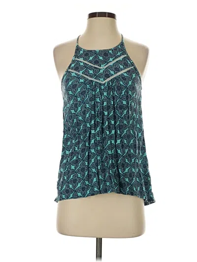 Pre-owned Hollister Sleeveless Blouse In Teal