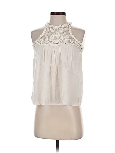 Pre-owned Hollister Sleeveless Blouse In White