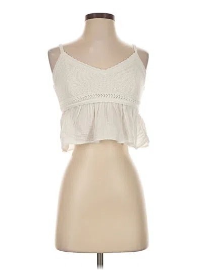 Pre-owned Hollister Sleeveless Blouse In White