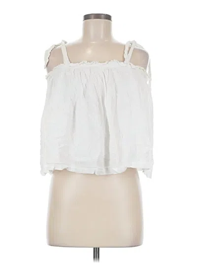 Pre-owned Hollister Sleeveless Blouse In White