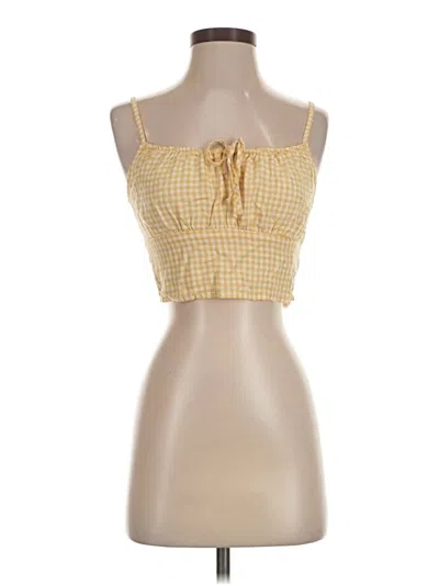 Pre-owned Hollister Sleeveless Blouse In Yellow