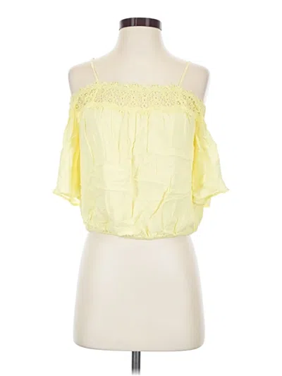 Pre-owned Hollister Sleeveless Blouse In Yellow