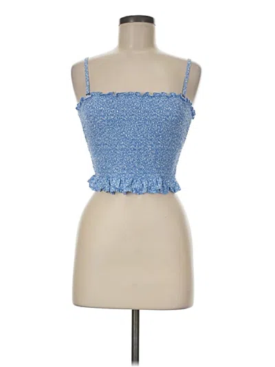 Pre-owned Hollister Sleeveless Top Blue Sweetheart Neckline Tops