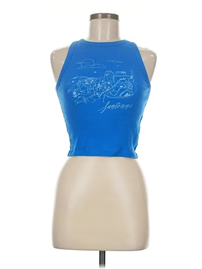 Pre-owned Hollister Sleeveless T-shirt In Blue
