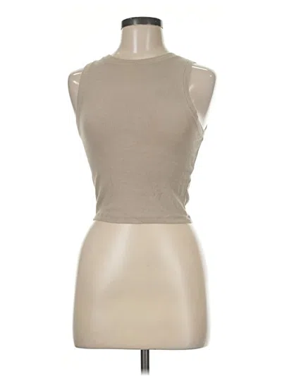 Pre-owned Hollister Sleeveless T-shirt In Tan