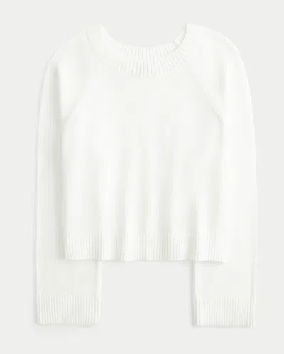 Hollister Slouchy Off-the-shoulder Sweater In White