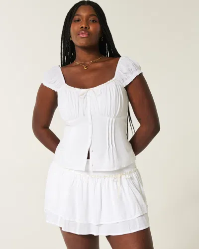 Hollister Smocked Tiered Mini Skort