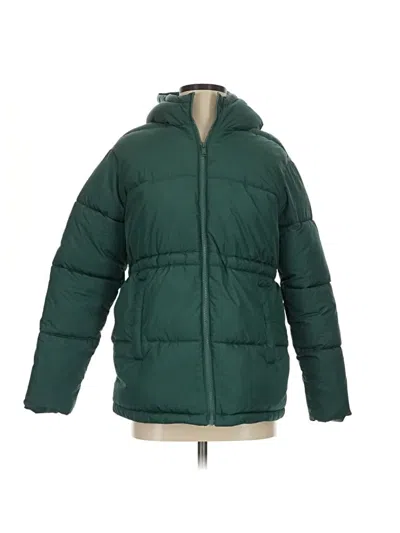 Pre-owned Hollister Snow Jacket In Green