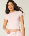 Hollister Soft Stretch Seamless Fabric Crew Baby Tee In Pink