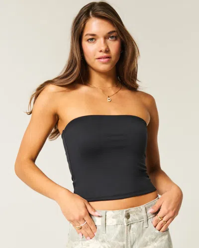 Hollister Soft Stretch Seamless Fabric Tube Top In Black