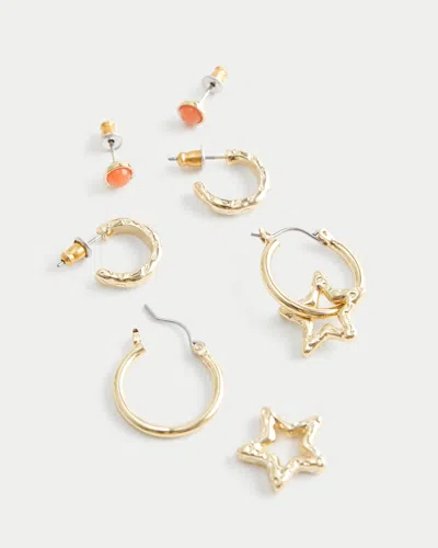 Hollister Star Earring 3-pack In Gold 3 Pk