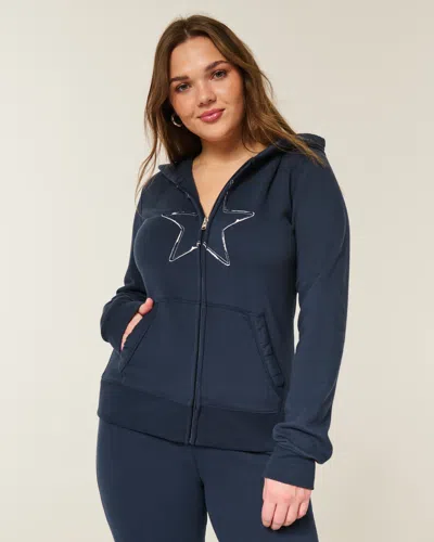 Hollister Star Graphic Zip-up Hoodie