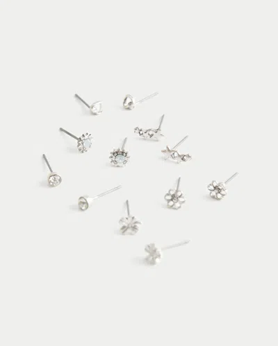 Hollister Stud Earring 6-pack In Silver