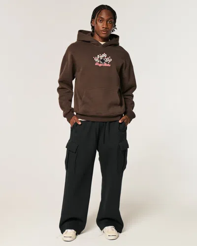 Hollister Super Baggy Cargo Sweatpants In Black