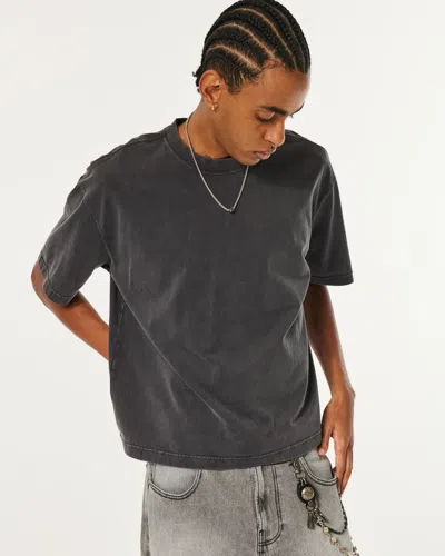 Hollister Super Boxy Crew T-shirt In Black