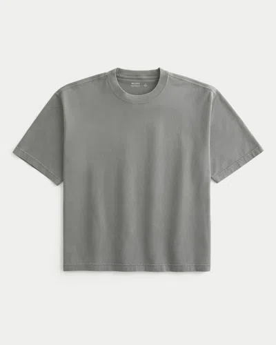 Hollister Super Boxy Crew T-shirt In Gray
