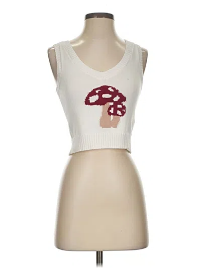 Pre-owned Hollister Sweater Vest In Ivory