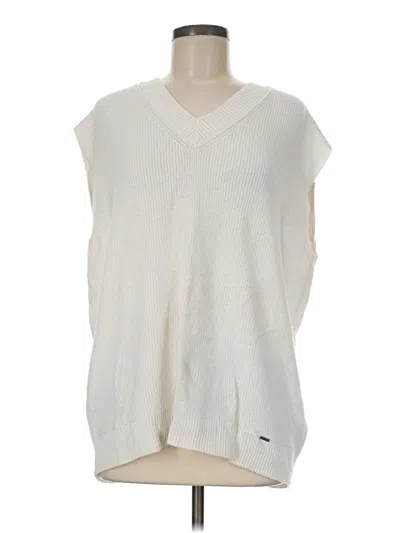 Pre-owned Hollister Sweater Vest In Ivory