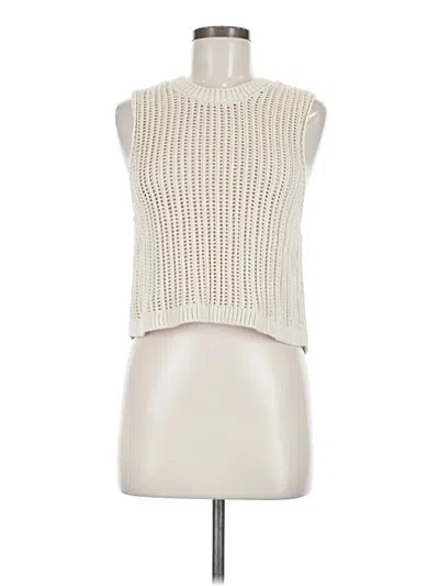 Pre-owned Hollister Sweater Vest In White