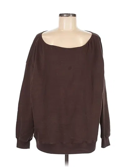 Pre-owned Hollister Sweatshirt In Brown