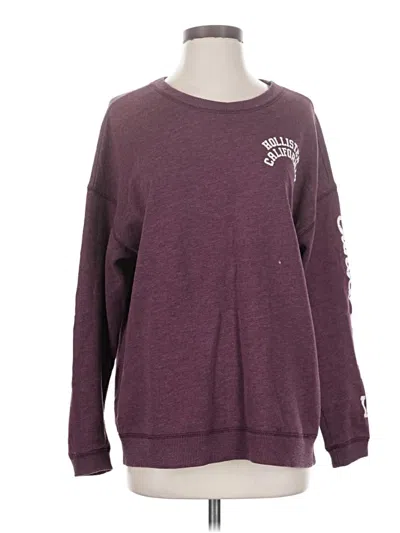 Pre-owned Hollister Sweatshirt In Burgundy