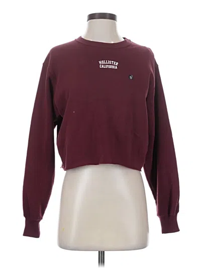 Pre-owned Hollister Sweatshirt In Burgundy