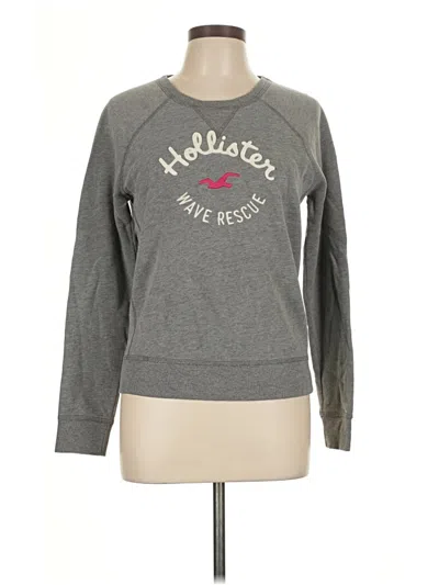Pre-owned Hollister Sweatshirt In Gray
