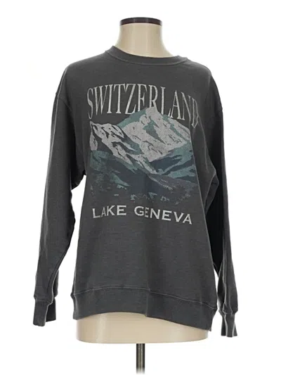 Pre-owned Hollister Sweatshirt In Gray