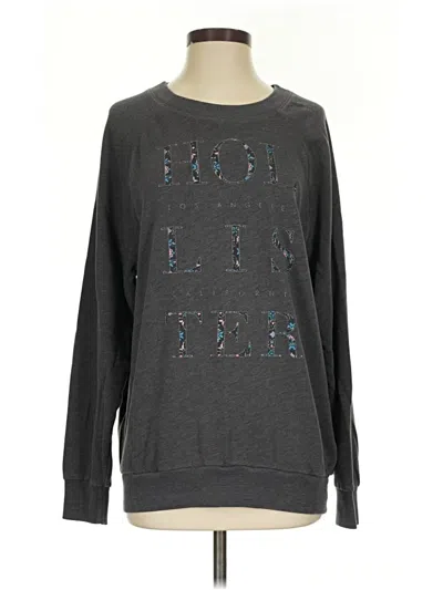 Pre-owned Hollister Sweatshirt In Gray