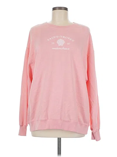 Pre-owned Hollister Sweatshirt In Pink
