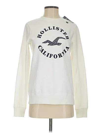 Pre-owned Hollister Sweatshirt In White