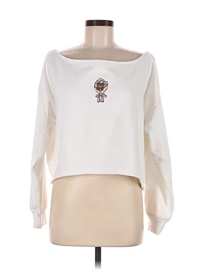 Pre-owned Hollister Sweatshirt In White