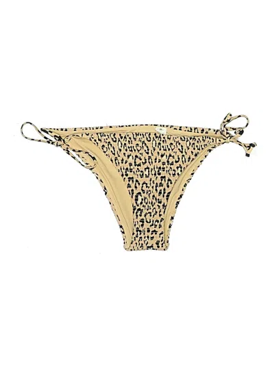 Pre-owned Hollister Swimsuit Bottoms In Gold