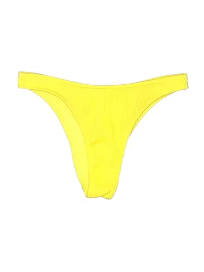 Pre-owned Hollister Swimsuit Bottoms In Yellow