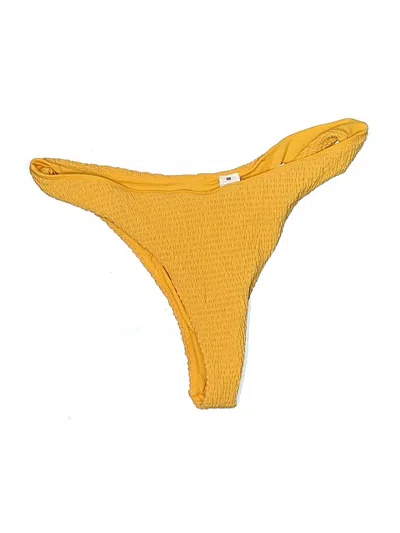 Pre-owned Hollister Swimsuit Bottoms In Yellow
