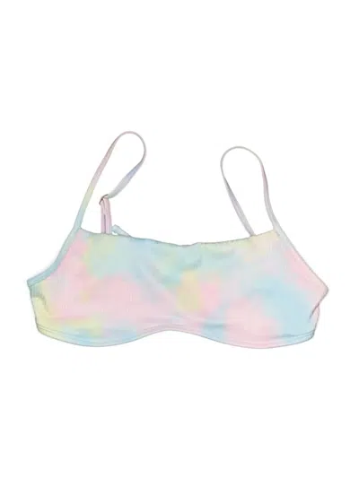 Pre-owned Hollister Swimsuit Top Blue Tie-dye Pattern Swimwear