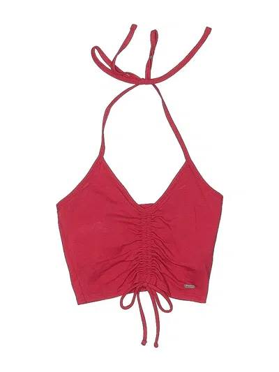Pre-owned Hollister Swimsuit Top Burgundy Swimwear