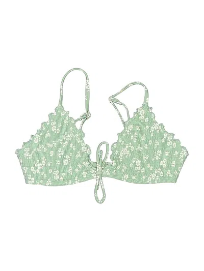 Pre-owned Hollister Swimsuit Top Green Swimwear