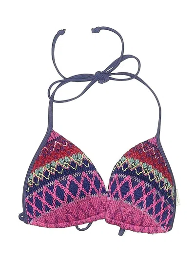 Pre-owned Hollister Swimsuit Top Pink Print Pattern Swimwear