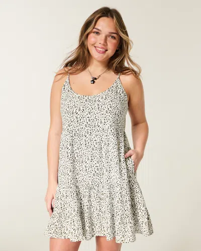 Hollister Swing Mini Dress In Gray