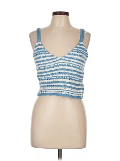 Pre-owned Hollister Tank Top Blue Strapless Neckline Tops