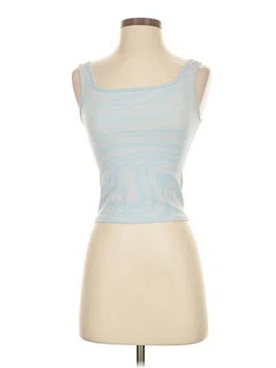 Pre-owned Hollister Tank Top Blue Strapless Neckline Tops